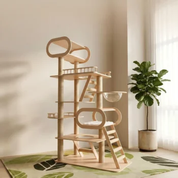 Luxury Multi Functional Tree Integrated Cat Climbing Structure